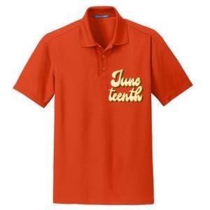 Juneteenth African American Pride Retro Dry Zone Grid Polo