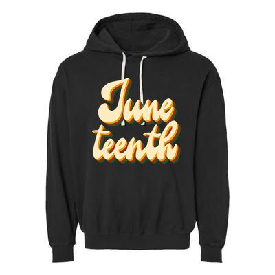 Juneteenth African American Pride Retro Garment-Dyed Fleece Hoodie