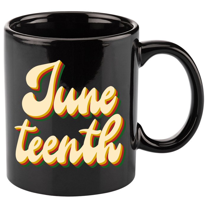Juneteenth African American Pride Retro 11oz C Handle Ceramic Mug