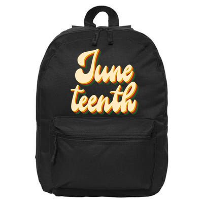Juneteenth African American Pride Retro 16 in Basic Backpack