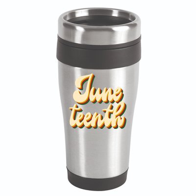 Juneteenth African American Pride Retro 16oz Travel Tumbler