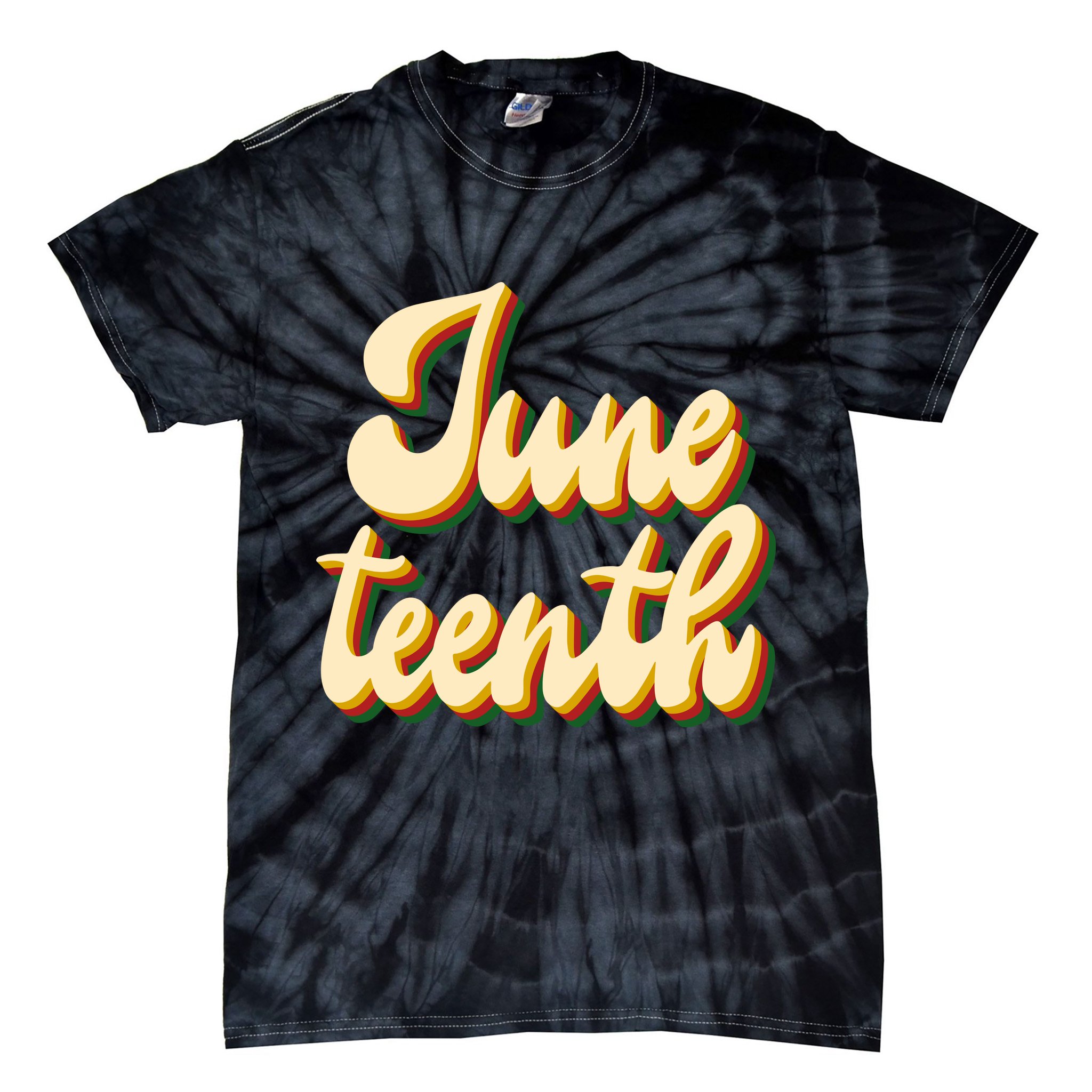 Juneteenth African American Pride Retro Tie-Dye T-Shirt