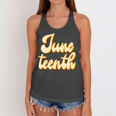 Juneteenth African American Pride Retro Women's Knotted Racerback Tank