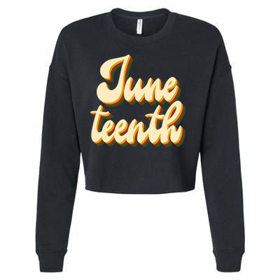 Juneteenth African American Pride Retro Cropped Pullover Crew