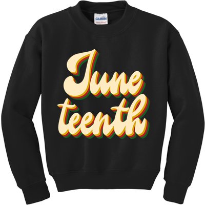 Juneteenth African American Pride Retro Kids Sweatshirt