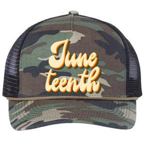 Juneteenth African American Pride Retro Retro Rope Trucker Hat Cap