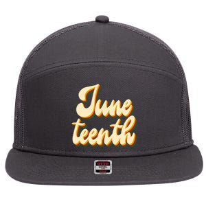 Juneteenth African American Pride Retro 7 Panel Mesh Trucker Snapback Hat