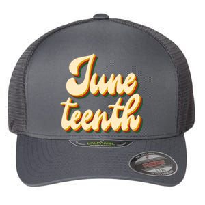 Juneteenth African American Pride Retro Flexfit Unipanel Trucker Cap