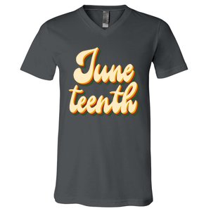 Juneteenth African American Pride Retro V-Neck T-Shirt