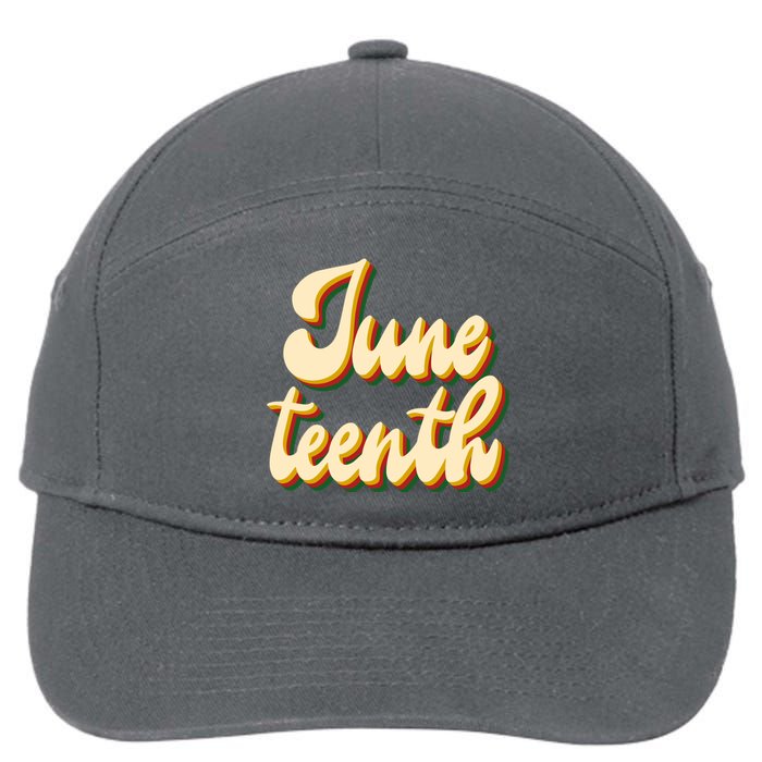 Juneteenth African American Pride Retro 7-Panel Snapback Hat