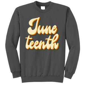 Juneteenth African American Pride Retro Tall Sweatshirt