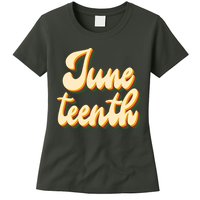 Juneteenth African American Pride Retro Womens T-Shirt