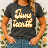 Juneteenth African American Pride Retro Womens T-Shirt