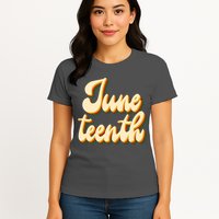 Juneteenth African American Pride Retro Womens T-Shirt