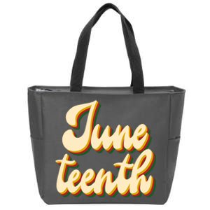 Juneteenth African American Pride Retro Zip Tote Bag