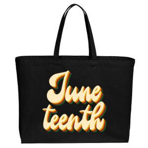 Juneteenth African American Pride Retro Cotton Canvas Jumbo Tote