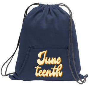 Juneteenth African American Pride Retro Sweatshirt Cinch Pack Bag