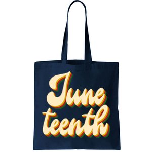 Juneteenth African American Pride Retro Tote Bag