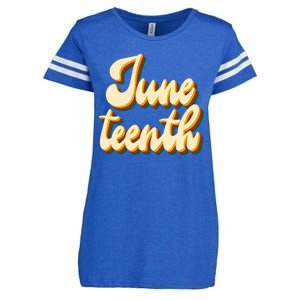 Juneteenth African American Pride Retro Enza Ladies Jersey Football T-Shirt