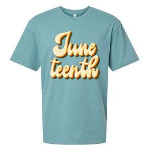 Juneteenth African American Pride Retro Sueded Cloud Jersey T-Shirt