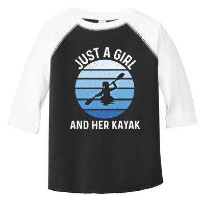 Just A And Her Kayak Lover River Kayaking Gear Gift Toddler Fine Jersey T-Shirt