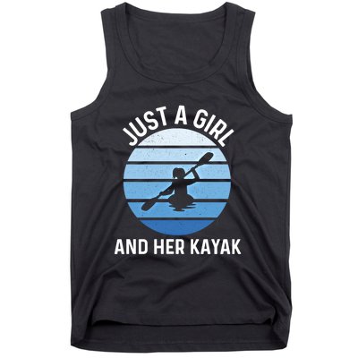 Just A And Her Kayak Lover River Kayaking Gear Gift Tank Top