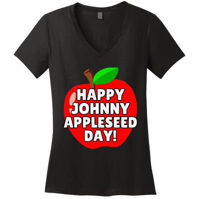 Johnny Appleseed Apple Day 2024 Women's V-Neck T-Shirt