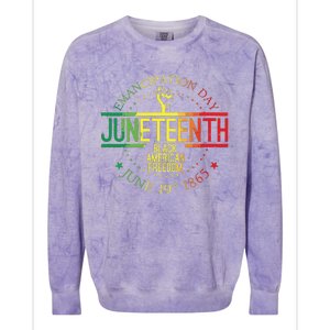 Juneteenth African American Freedom Black History June 19 Colorblast Crewneck Sweatshirt