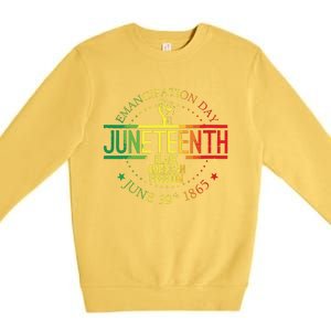 Juneteenth African American Freedom Black History June 19 Premium Crewneck Sweatshirt