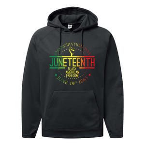 Juneteenth African American Freedom Black History June 19 Performance Fleece Hoodie