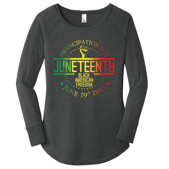 Juneteenth African American Freedom Black History June 19 Women's Perfect Tri Tunic Long Sleeve Shirt