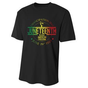 Juneteenth African American Freedom Black History June 19 Performance Sprint T-Shirt