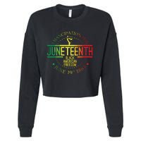 Juneteenth African American Freedom Black History June 19 Cropped Pullover Crew