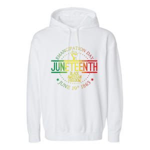 Juneteenth African American Freedom Black History June 19 Garment-Dyed Fleece Hoodie