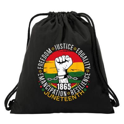 Juneteenth African American Black History 1865 Juneteenth Drawstring Bag