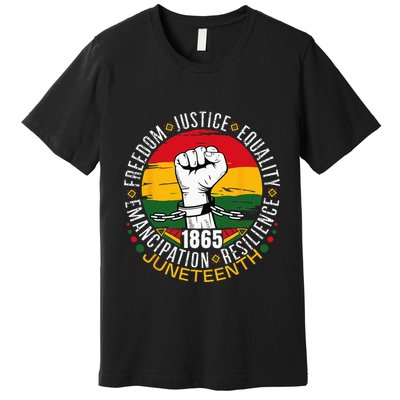 Juneteenth African American Black History 1865 Juneteenth Premium T-Shirt