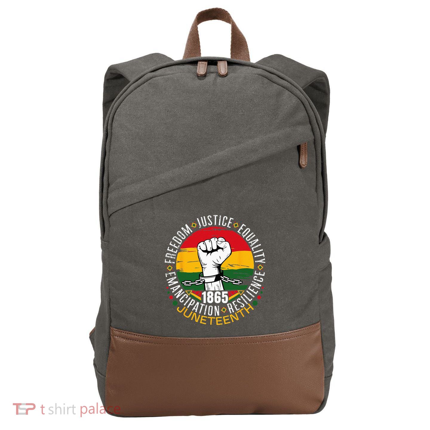 Juneteenth African American Black History 1865 Juneteenth Cotton Canvas Backpack
