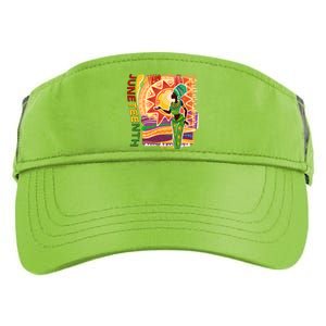 Juneteenth African American Woman African Patterns Adult Drive Performance Visor