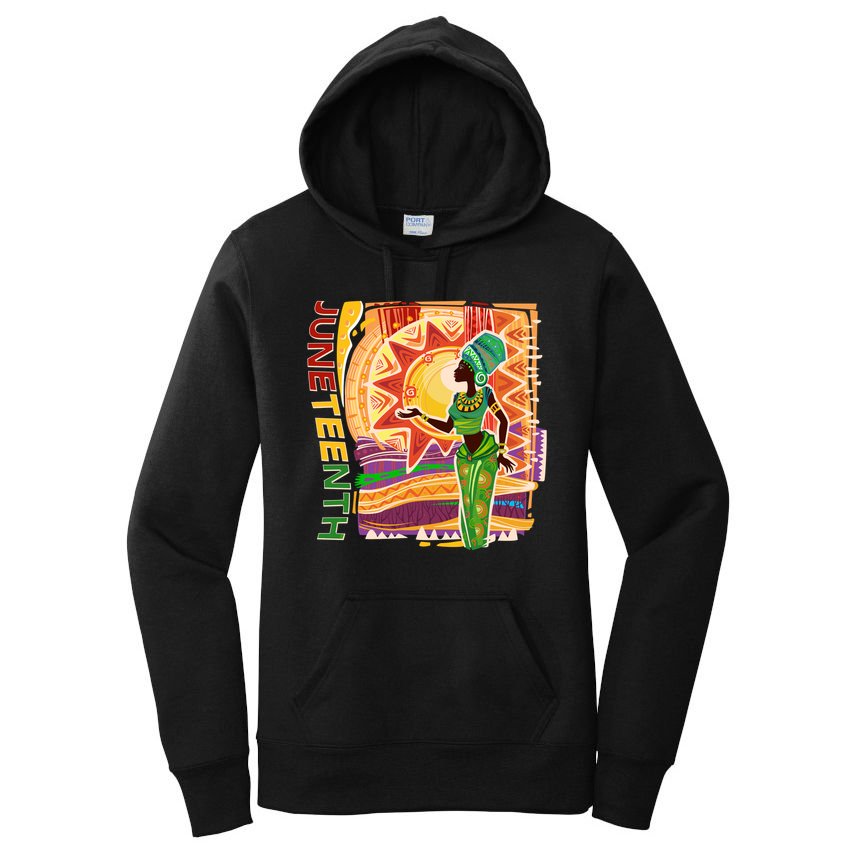 Juneteenth African American Woman African Patterns Women's Pullover Hoodie