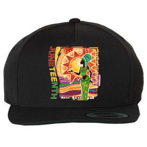 Juneteenth African American Woman African Patterns Wool Snapback Cap