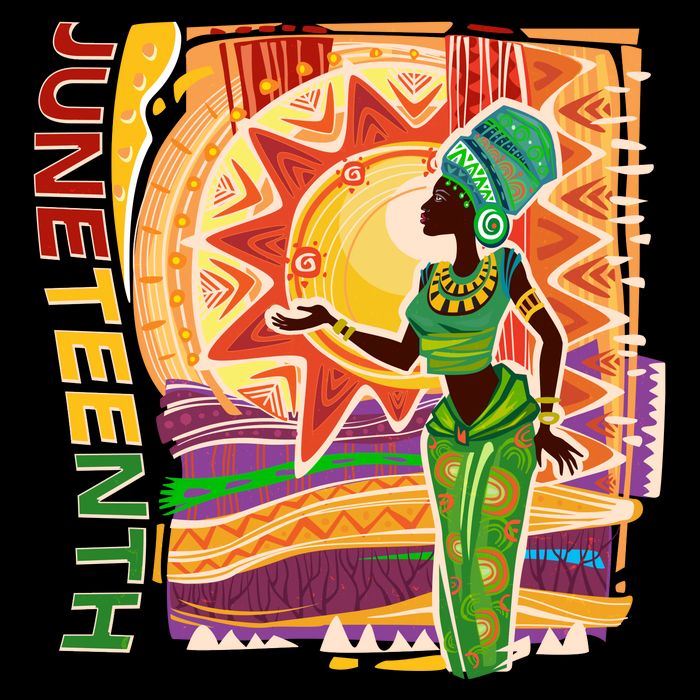 Juneteenth African American Woman African Patterns Full Zip Hoodie