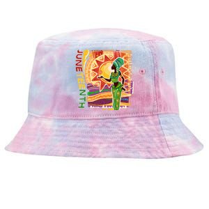 Juneteenth African American Woman African Patterns Tie-Dyed Bucket Hat