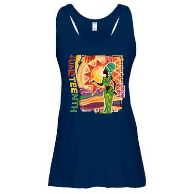 Juneteenth African American Woman African Patterns Ladies Essential Flowy Tank