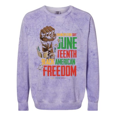 Juneteenth African American Freedom Black Pride Juneteenth Colorblast Crewneck Sweatshirt