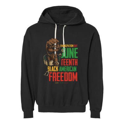 Juneteenth African American Freedom Black Pride Juneteenth Garment-Dyed Fleece Hoodie