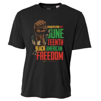 Juneteenth African American Freedom Black Pride Juneteenth Cooling Performance Crew T-Shirt