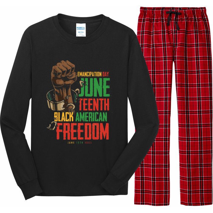 Juneteenth African American Freedom Black Pride Juneteenth Long Sleeve Pajama Set