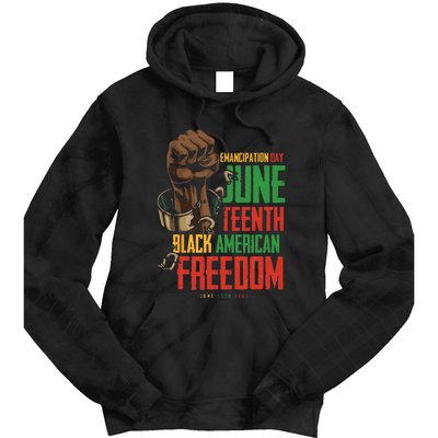 Juneteenth African American Freedom Black Pride Juneteenth Tie Dye Hoodie