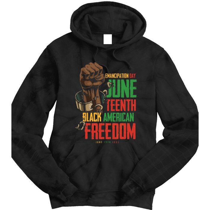 Juneteenth African American Freedom Black Pride Juneteenth Tie Dye Hoodie