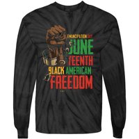 Juneteenth African American Freedom Black Pride Juneteenth Tie-Dye Long Sleeve Shirt